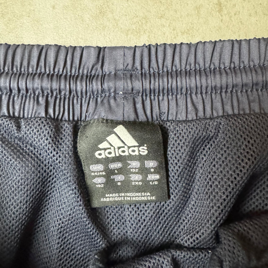 Black and Blue Adidas Vintage Trackpants - L