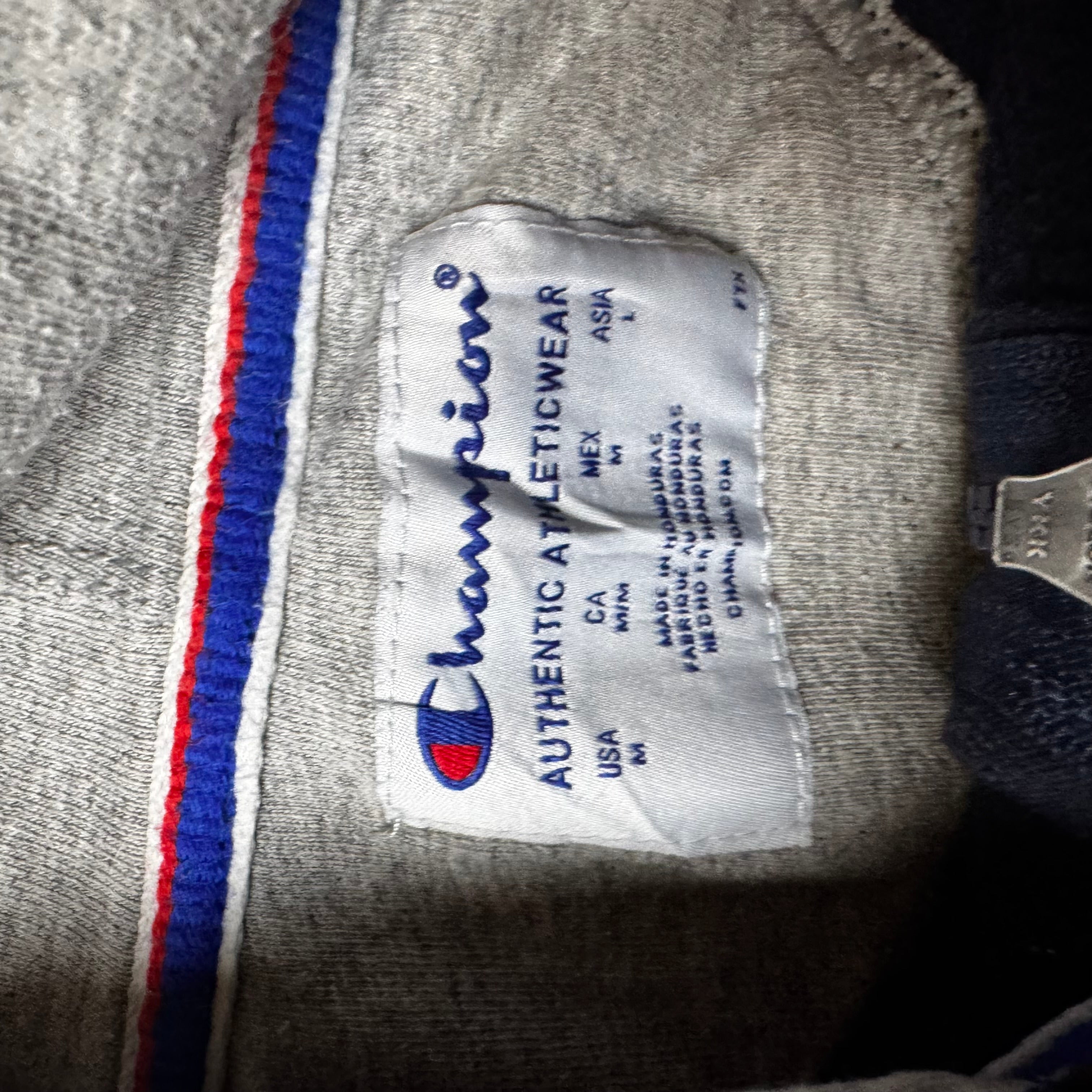 Dark Blue Champion Logo Hoodie - Size M