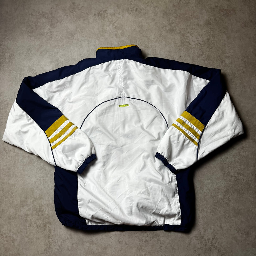 White Adidas Vintage Windbreaker - M