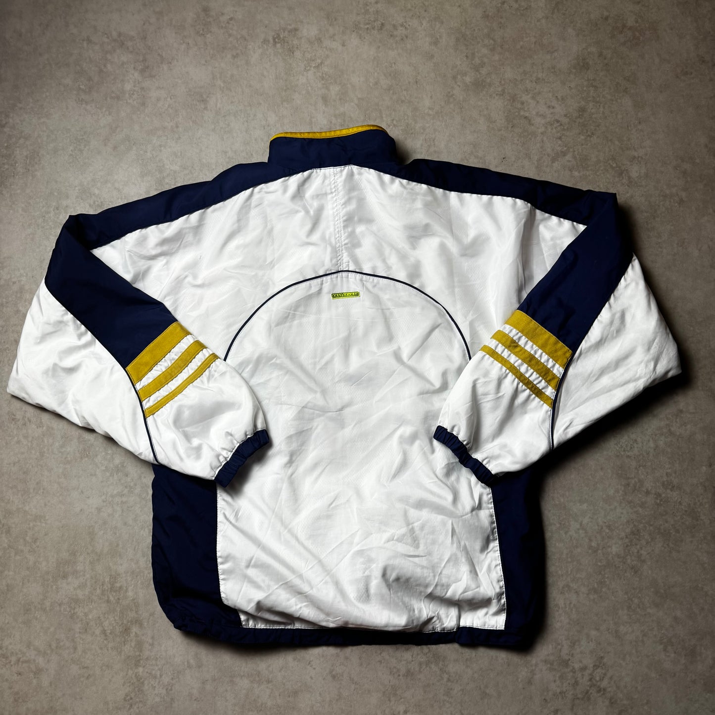 White Adidas Vintage Windbreaker - M