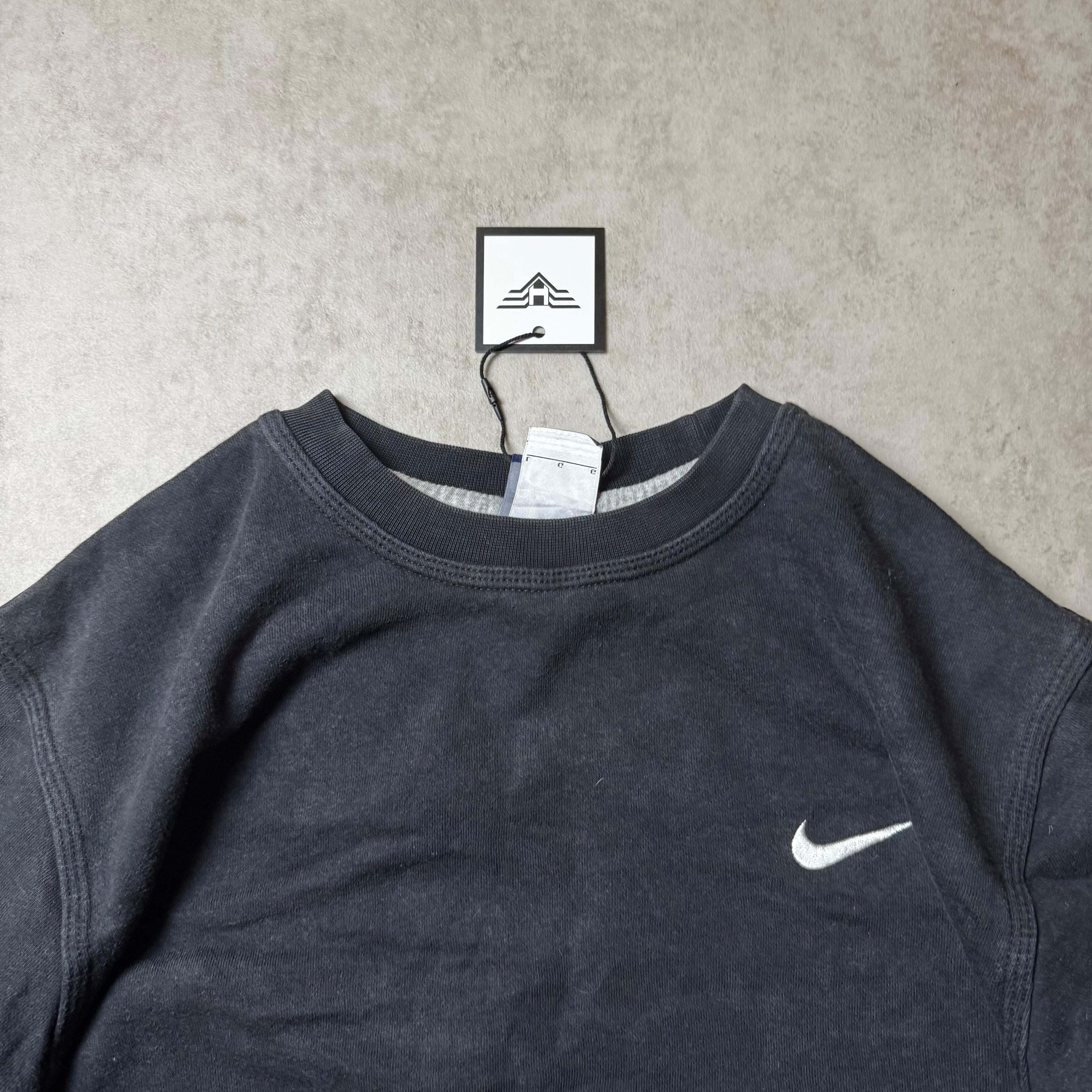 Black Nike Small Swoosh Sweatshirt - Size L