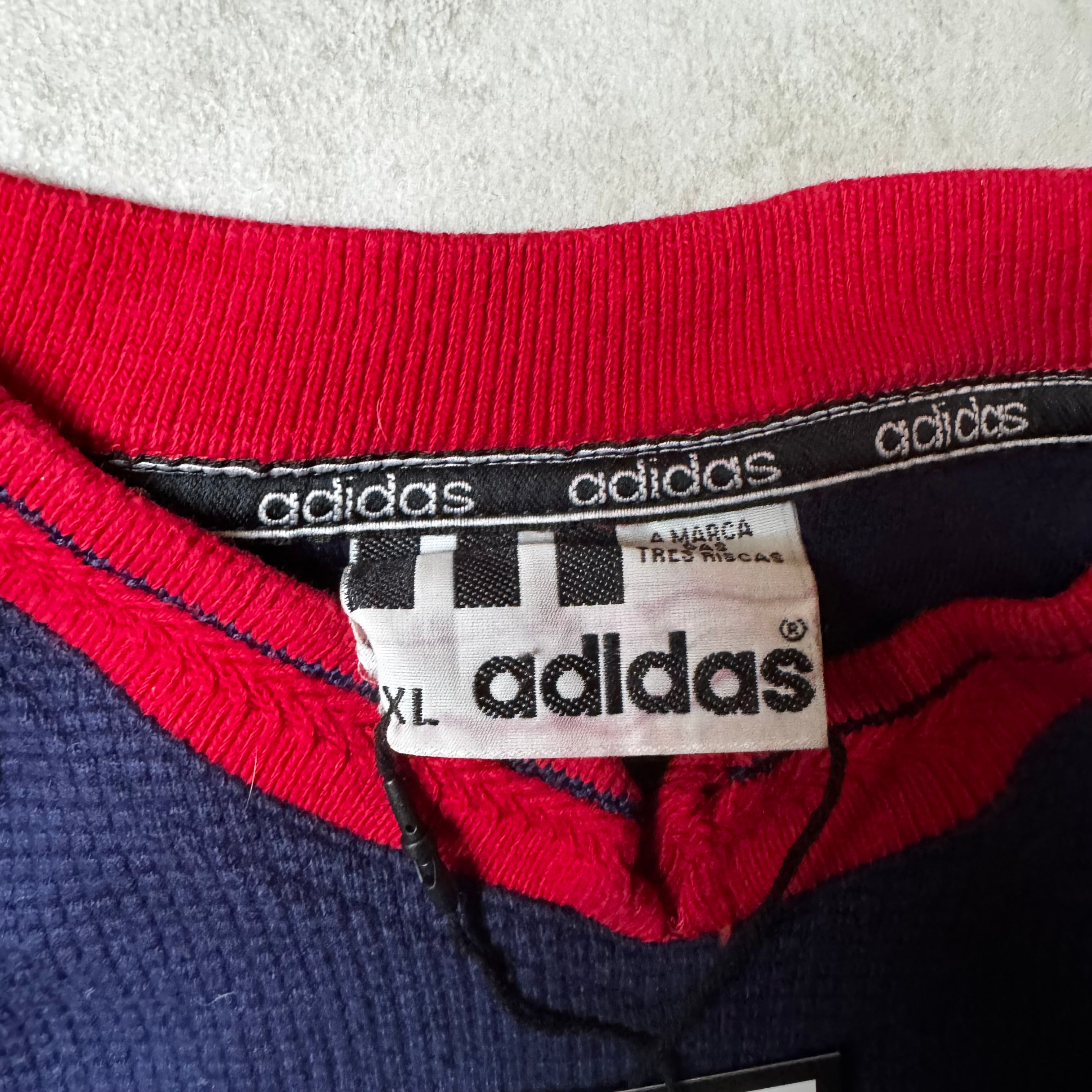 Dark Blue Adidas Trefoil Sweatshirt - Size XL