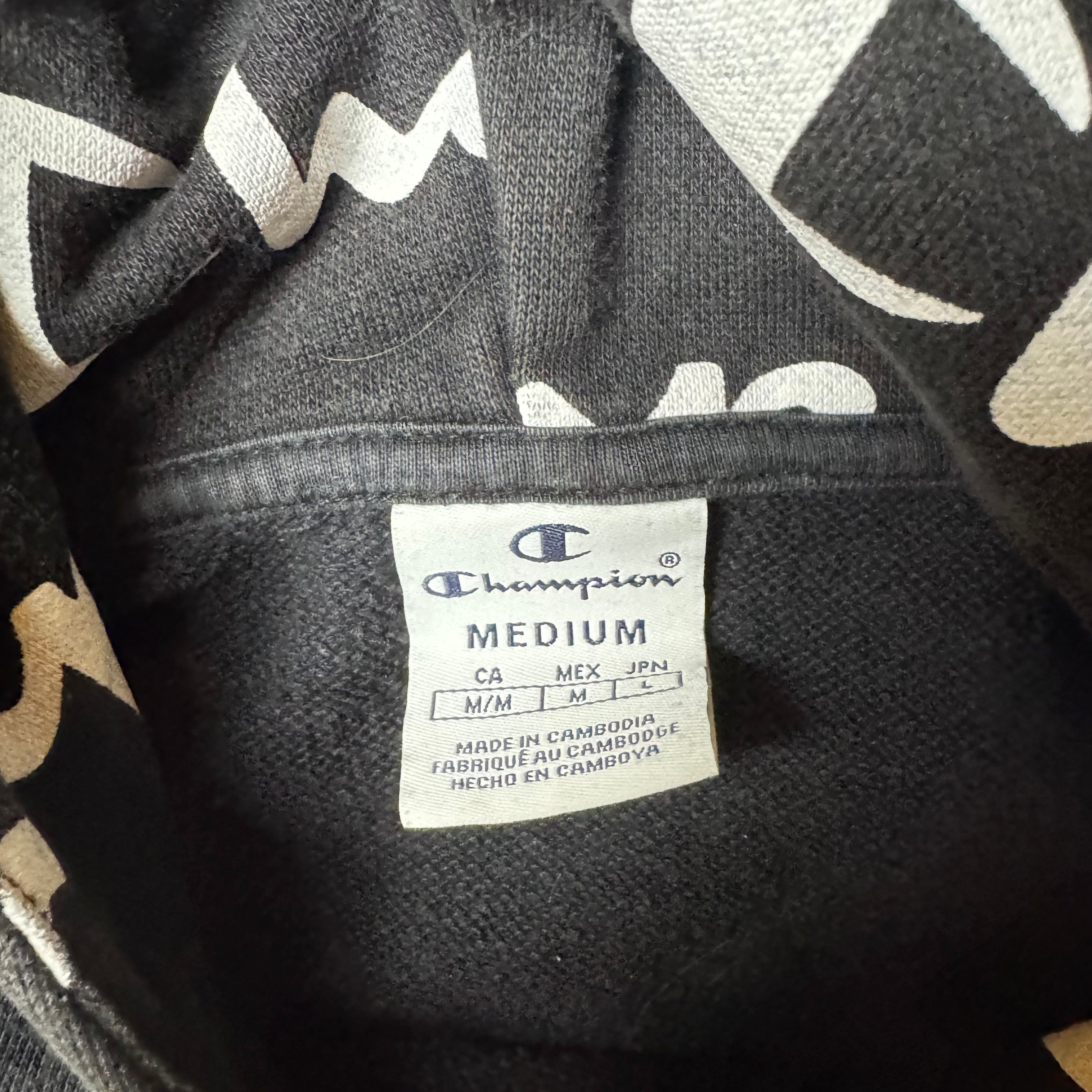 Black Champion Hoodie - M (XS)