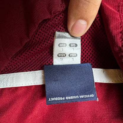 Red Vintage Umbro England Windbreaker - L