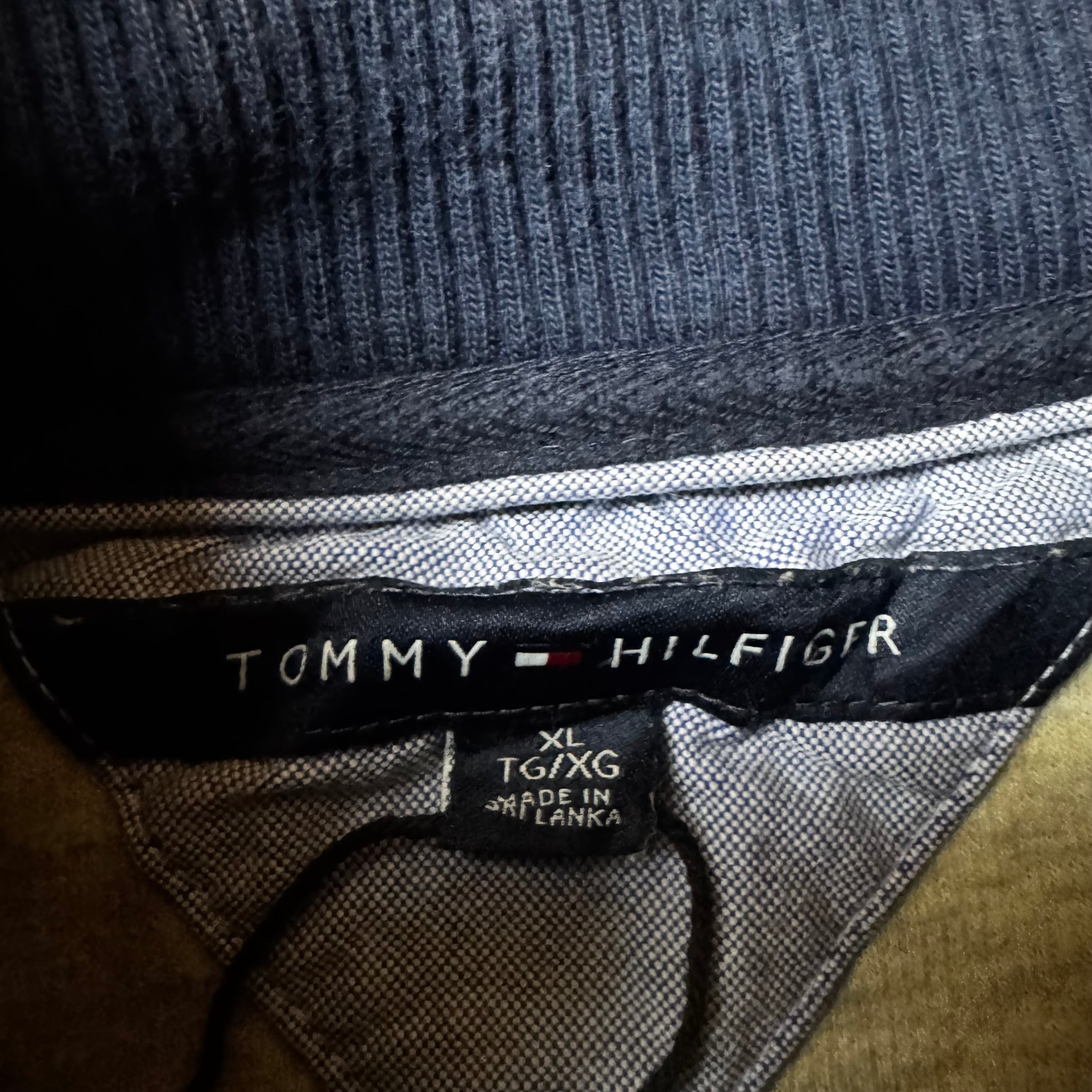 Beige Tommy Hilfiger Quarter Zip - Size XL