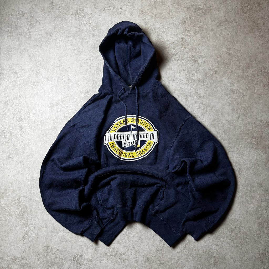 Dark Blue Yankee Stadium Graphic Hoodie - Size L