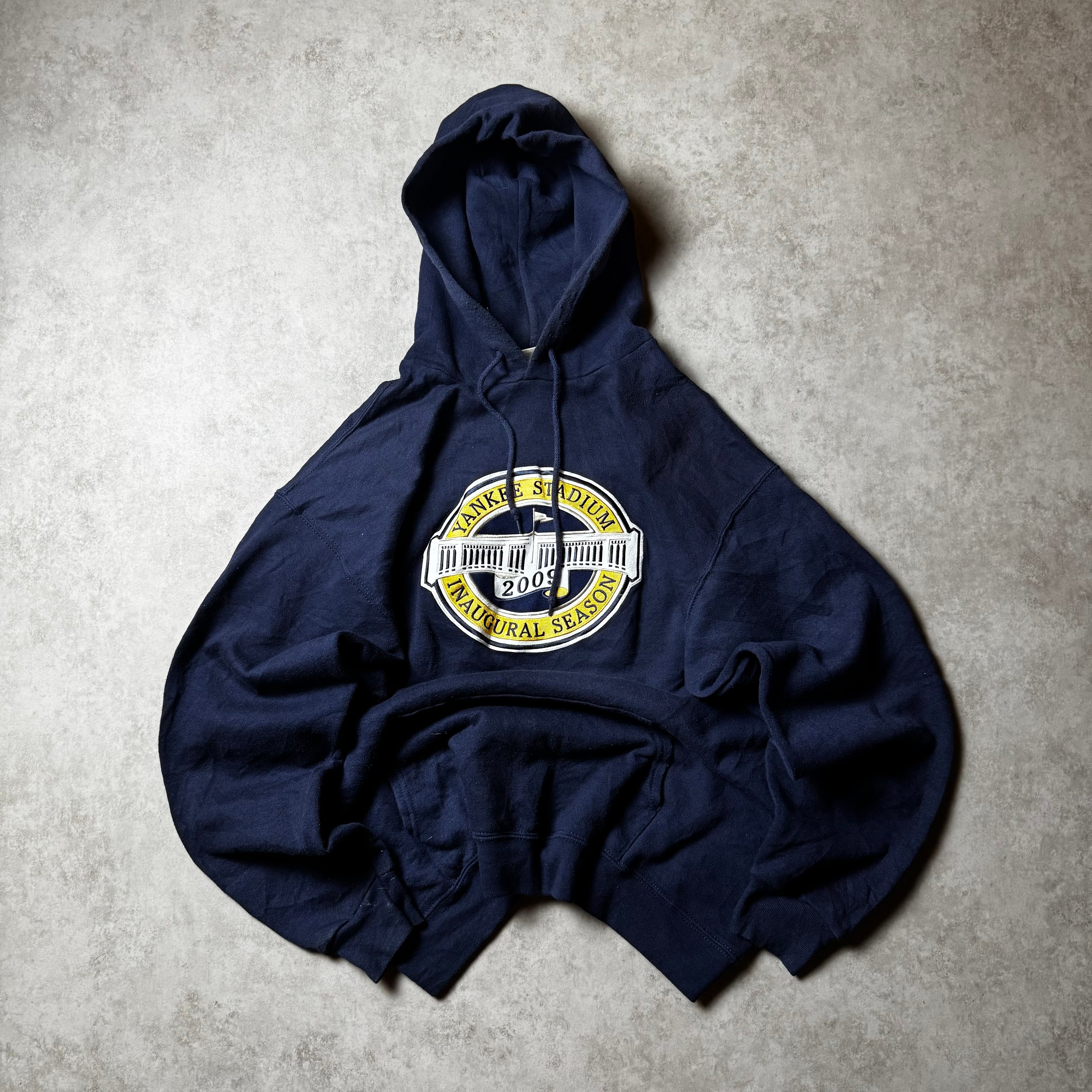 Dark Blue Yankee Stadium Graphic Hoodie - Size L