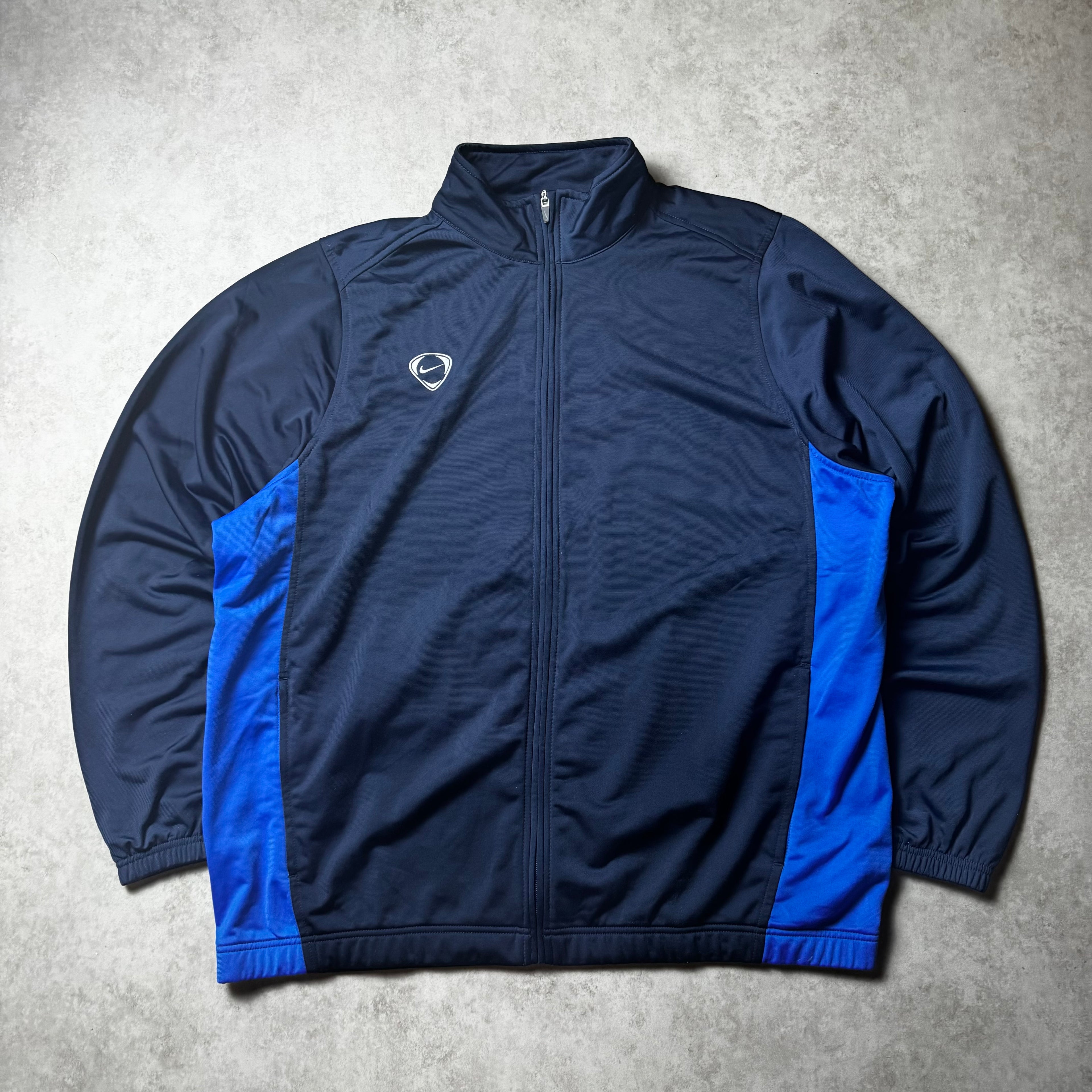 Navy Nike Zip Up Hoodie - XXL