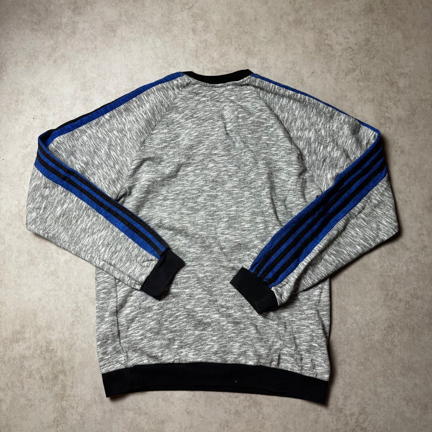 Gray and Blue Adidas Sweatshirt - S