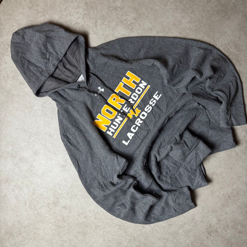 Gray Under Armour College Hoodie - Size M