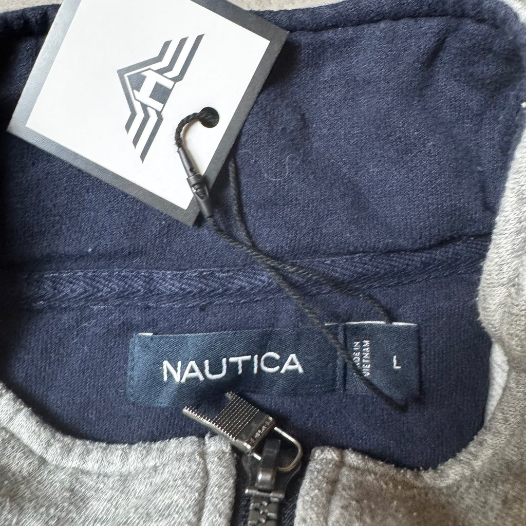 Gray Nautica Quarter Zip - Size L