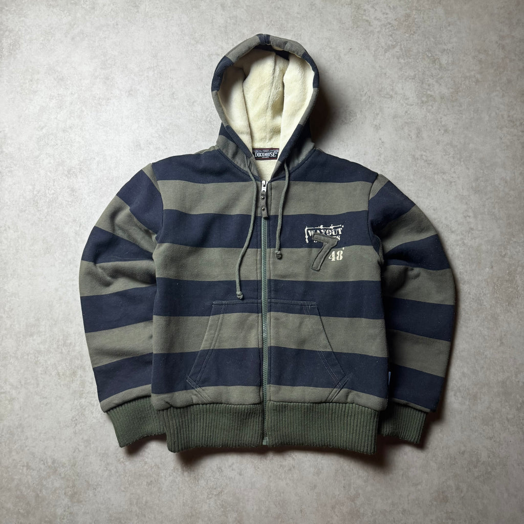 Green and Navy Clockhouse Zip Up Hoodie - S