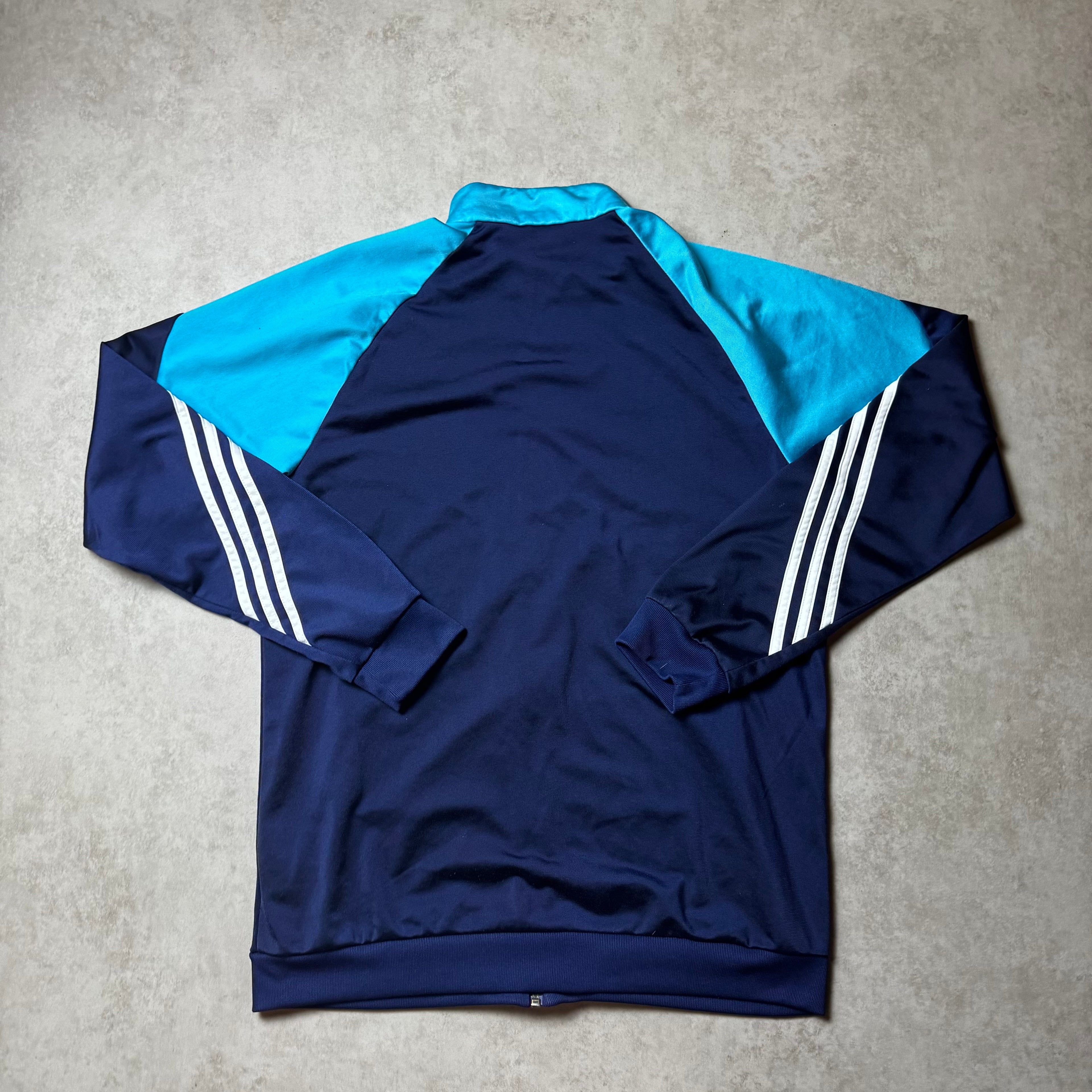 Dark Blue Adidas Zip Up Hoodie - M