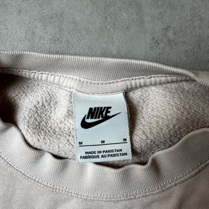 Pink Nike Cropped Oversized Sweatshirt - M