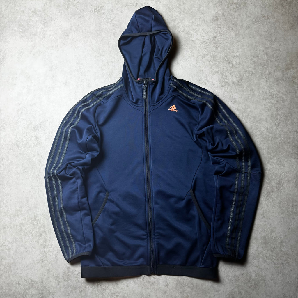 Navy Adidas Zip Up Hoodie - M