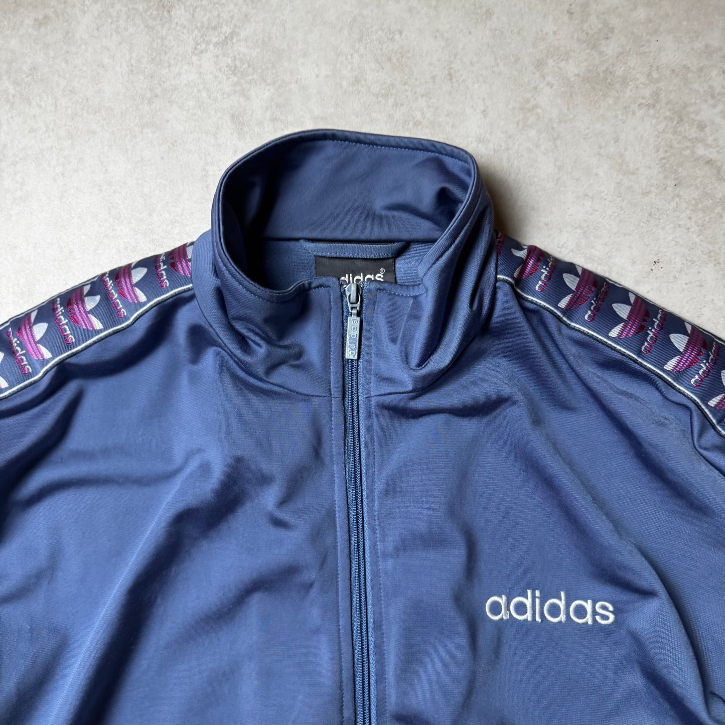 Navy Adidas Zip Up Hoodie - M