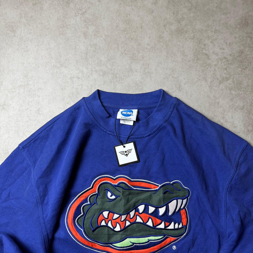 Dark Blue Crocodile Embroidery Sweatshirt - Size L