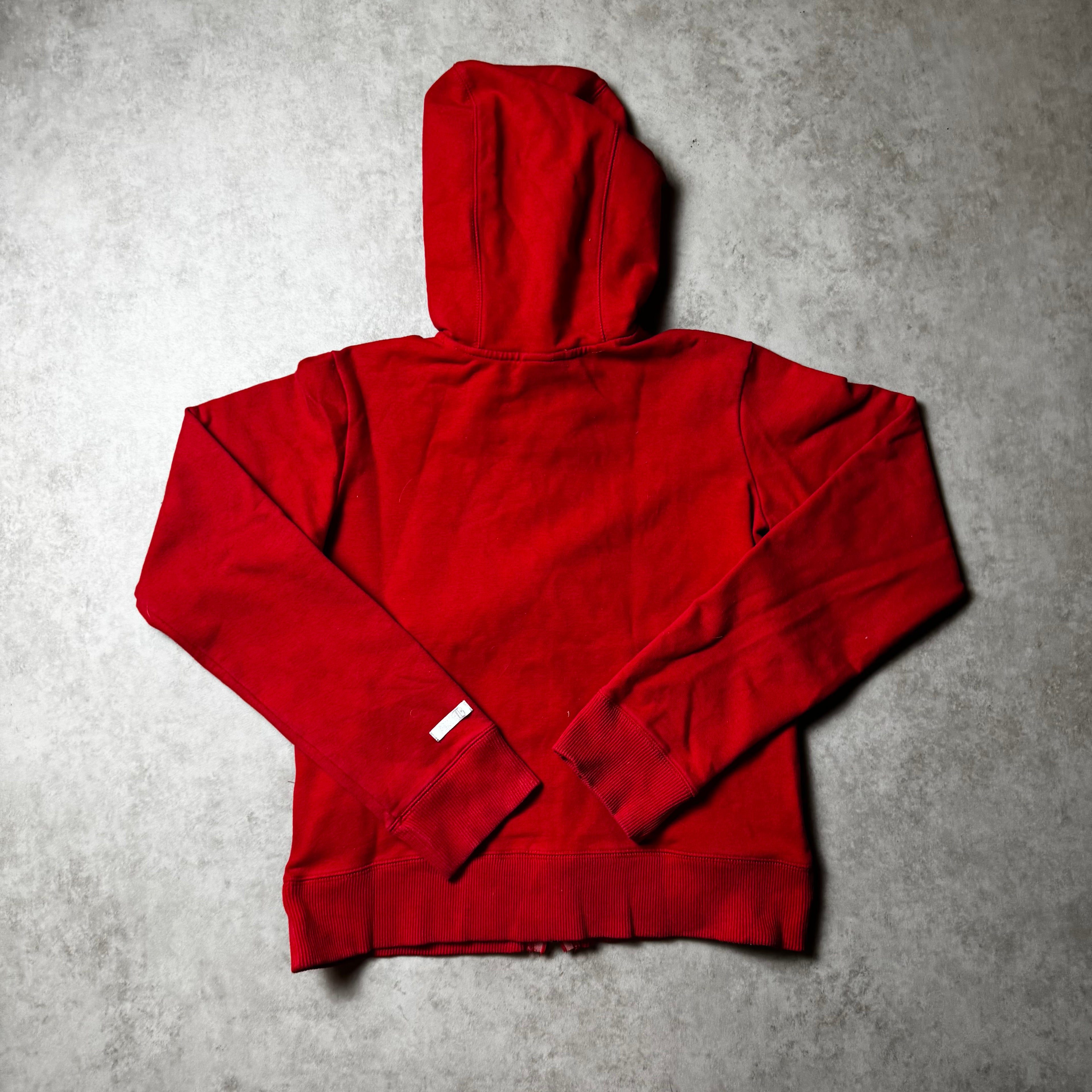 Red Nike Zip Up Hoodie - S