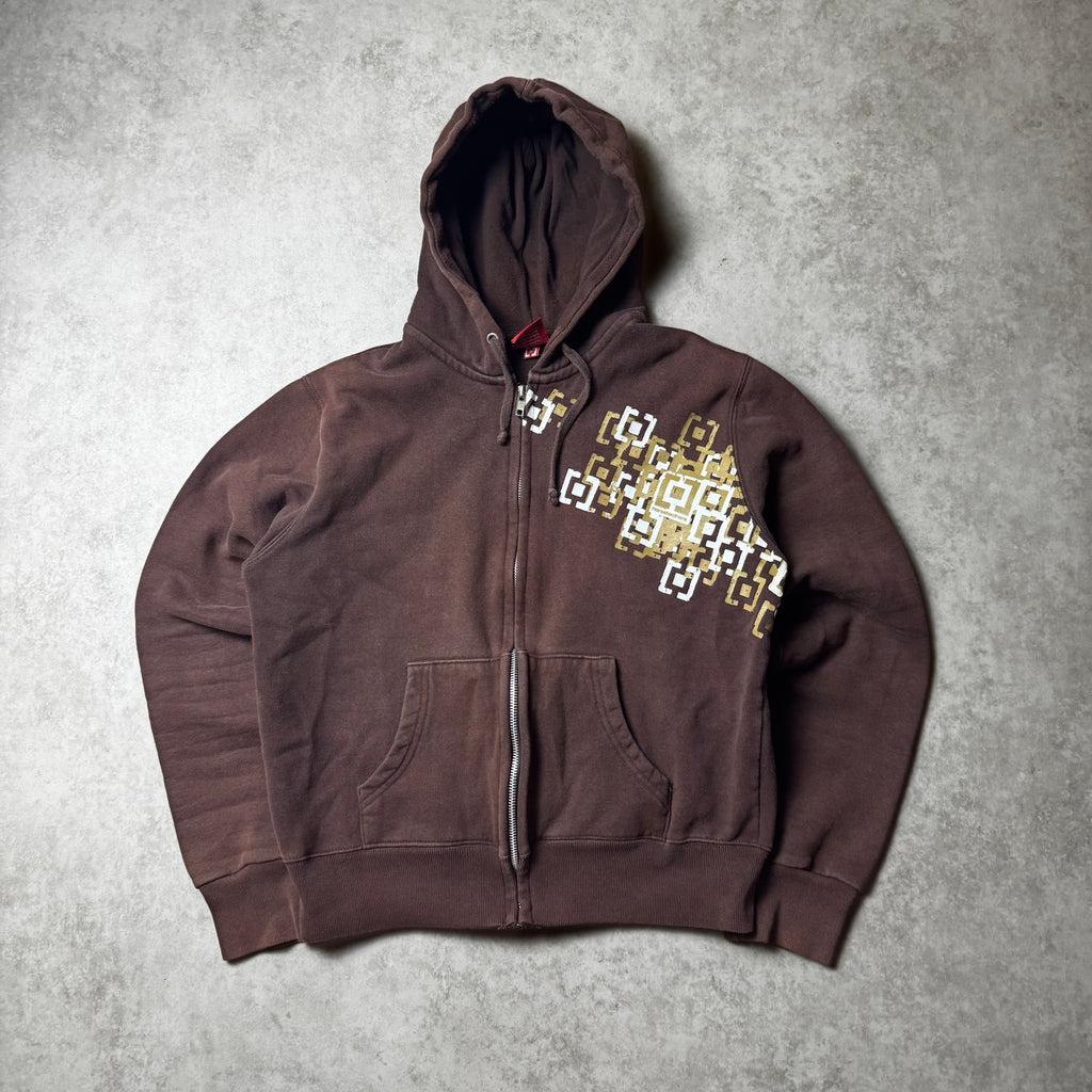 Brown Horsefeathers Cropped Zip Up Hoodie - S