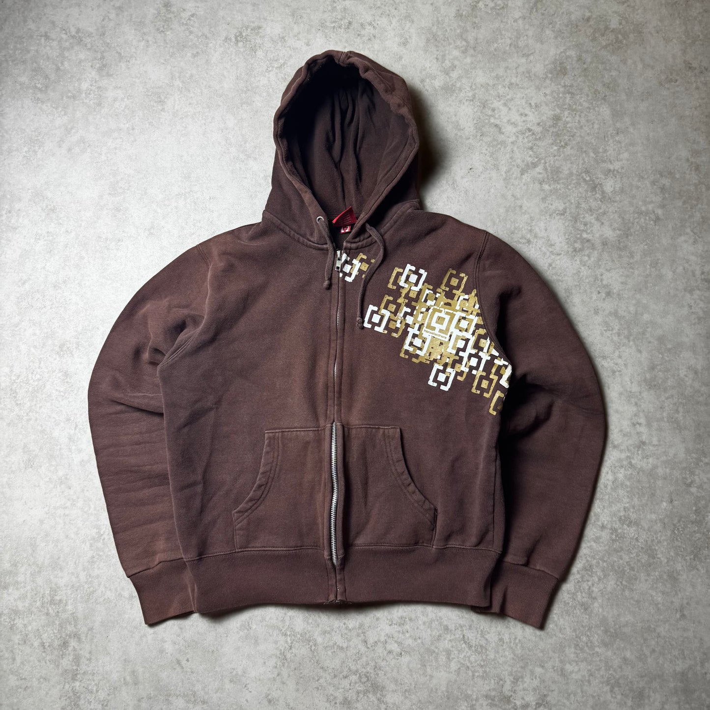 Brown Horsefeathers Cropped Zip Up Hoodie - S