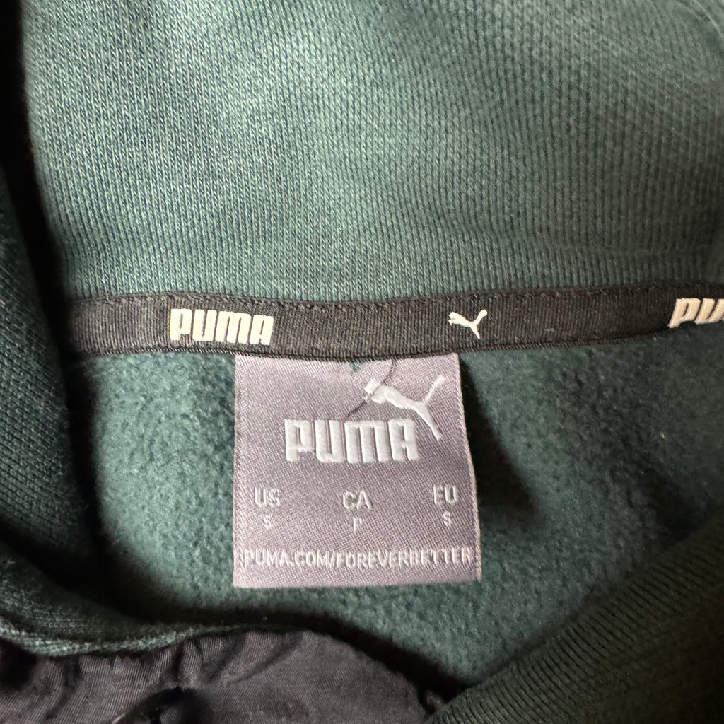 Dark Green Puma Vintage Hoodie - S