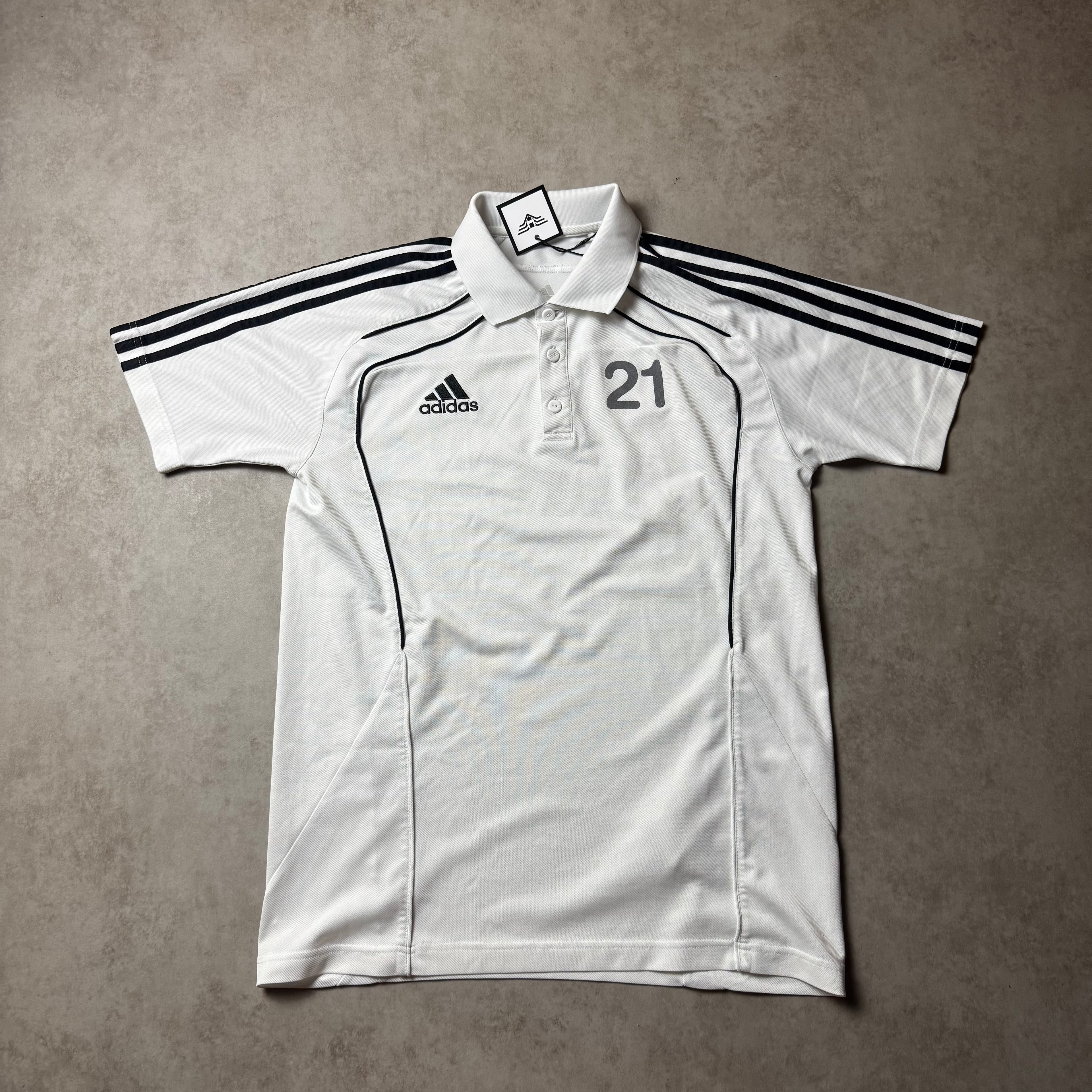 White Adidas Polo - M