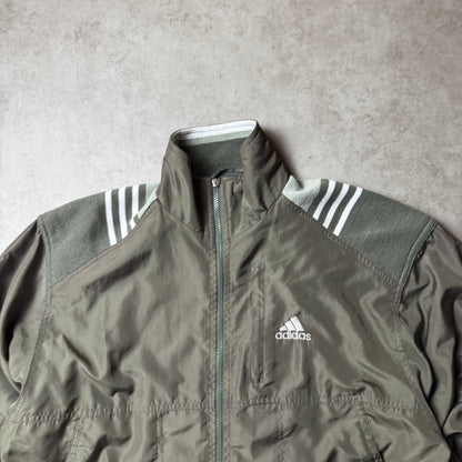Khaki Vintage Adidas Windbreaker - M