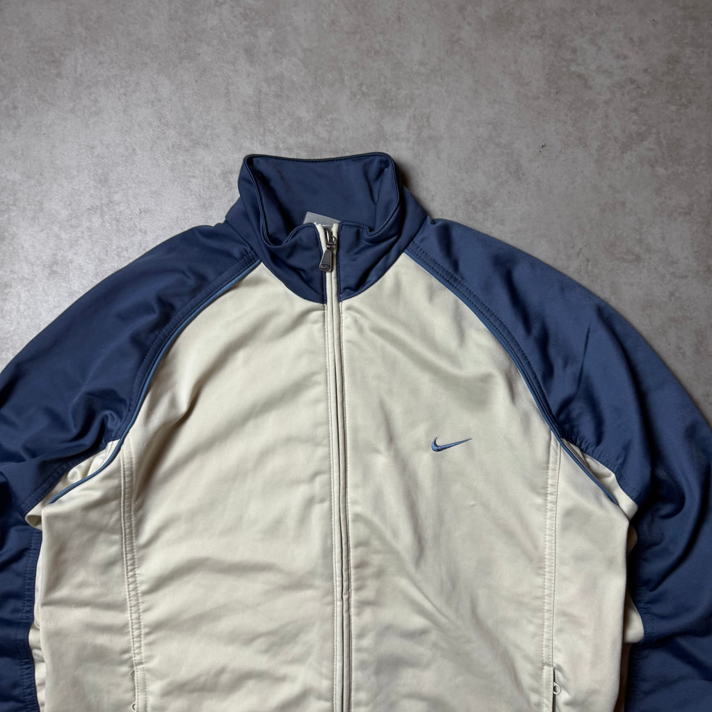 Beige Nike Vintage Zip Up Hoodie - S