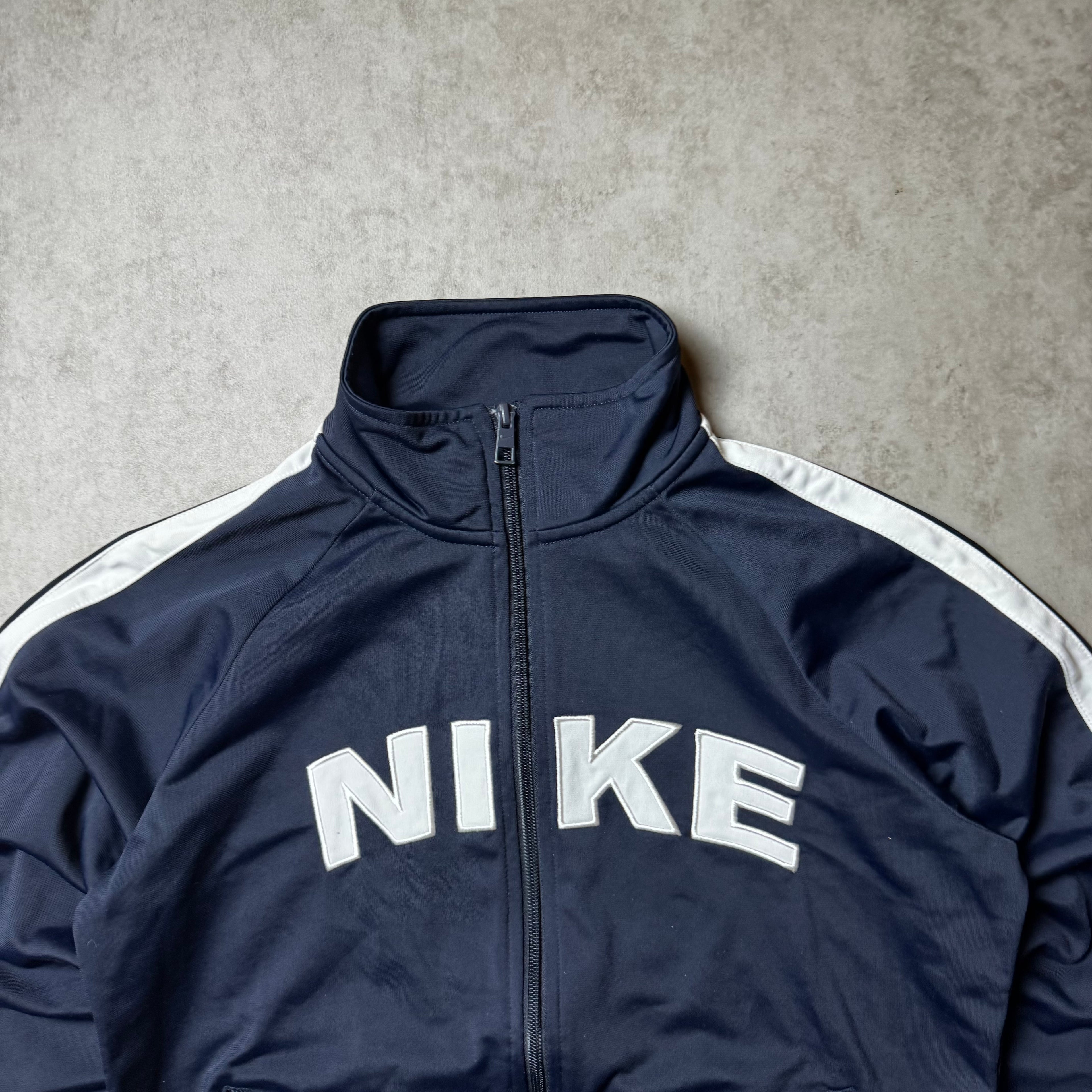 Navy Nike Zip Up Hoodie - L (S)