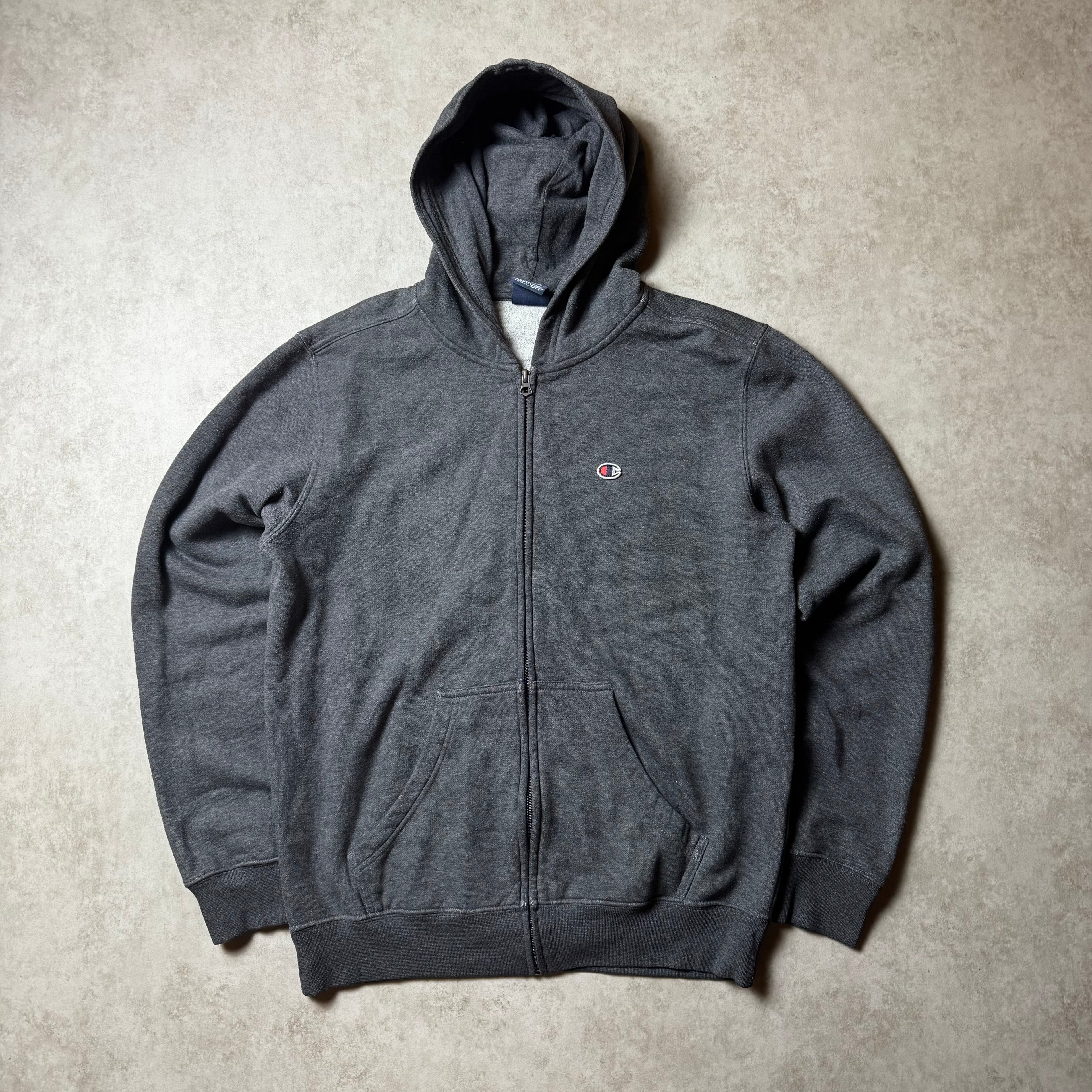 Gray Champion Zip Up Hoodie - M