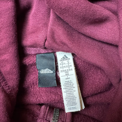 Dark Red Adidas Zip Up Hoodie - M wmns