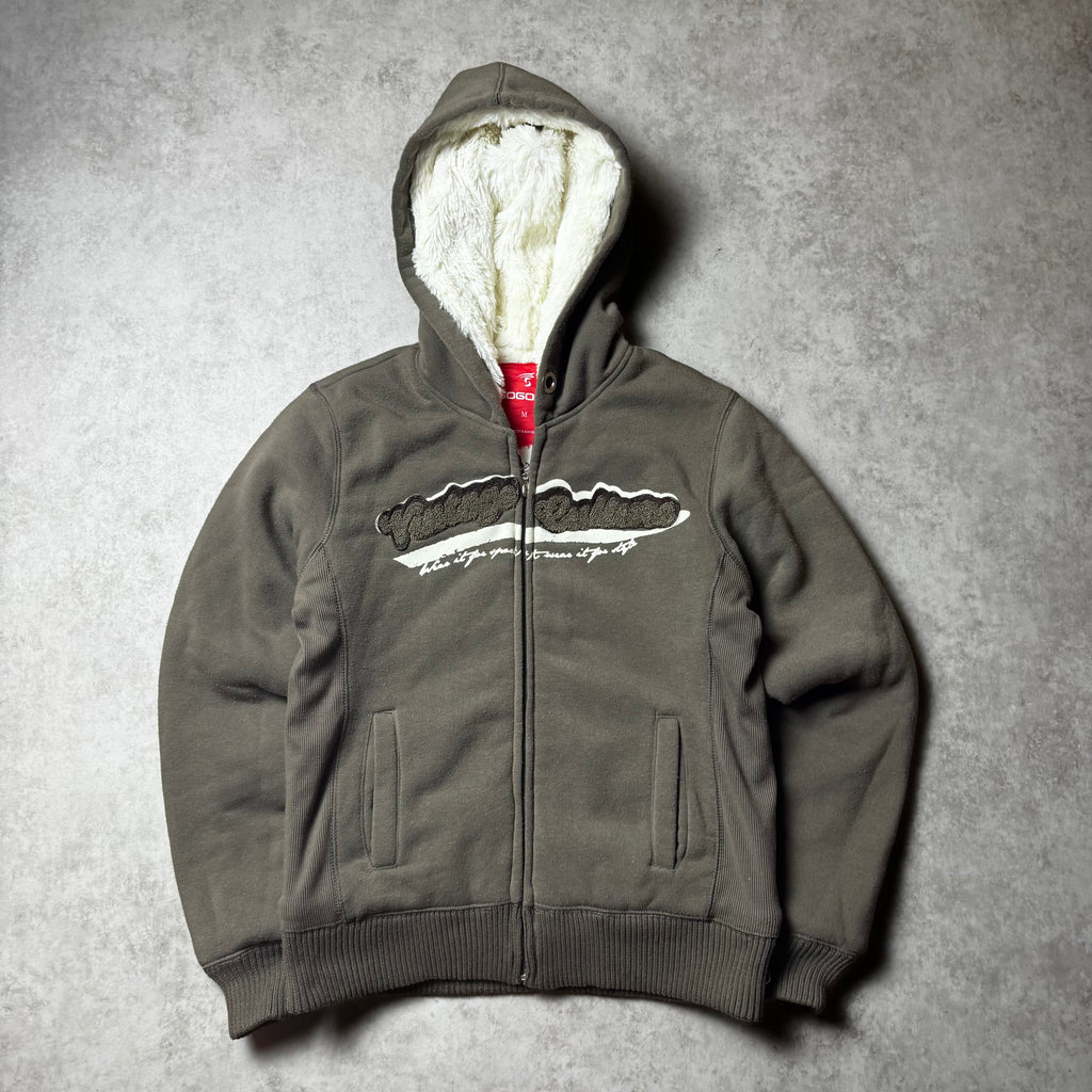 Brown Sogoss Zip Up Hoodie - M