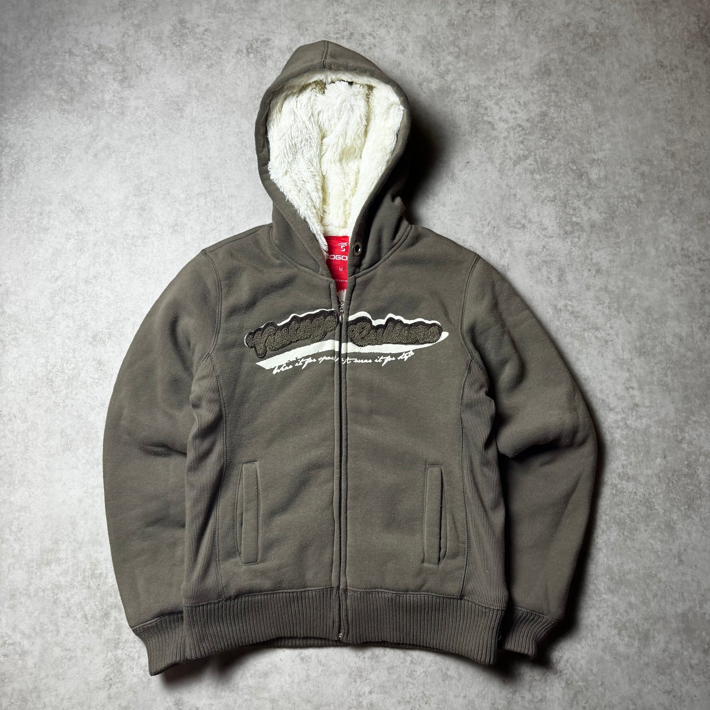 Brown Sogoss Zip Up Hoodie - M