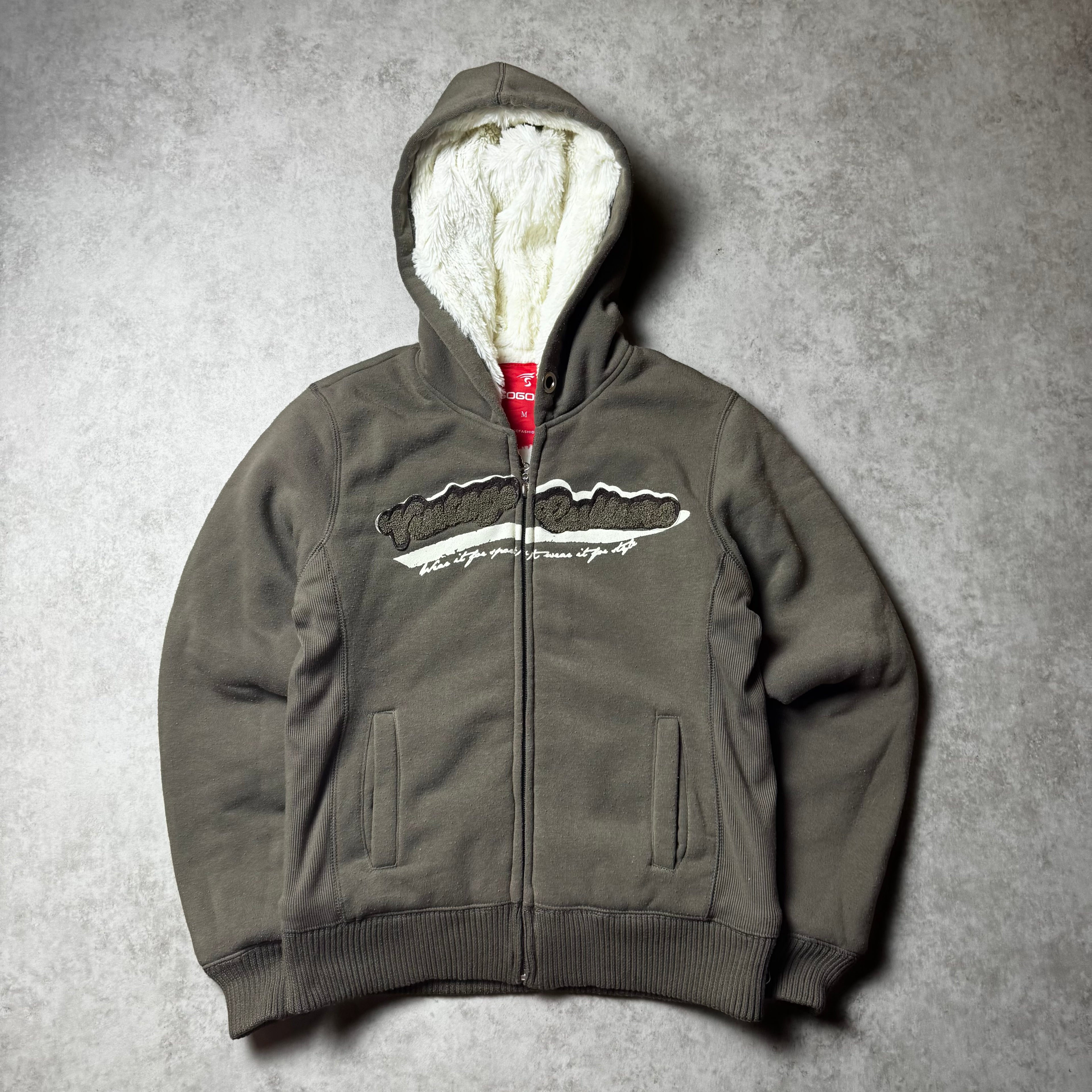 Brown Sogoss Zip Up Hoodie - M