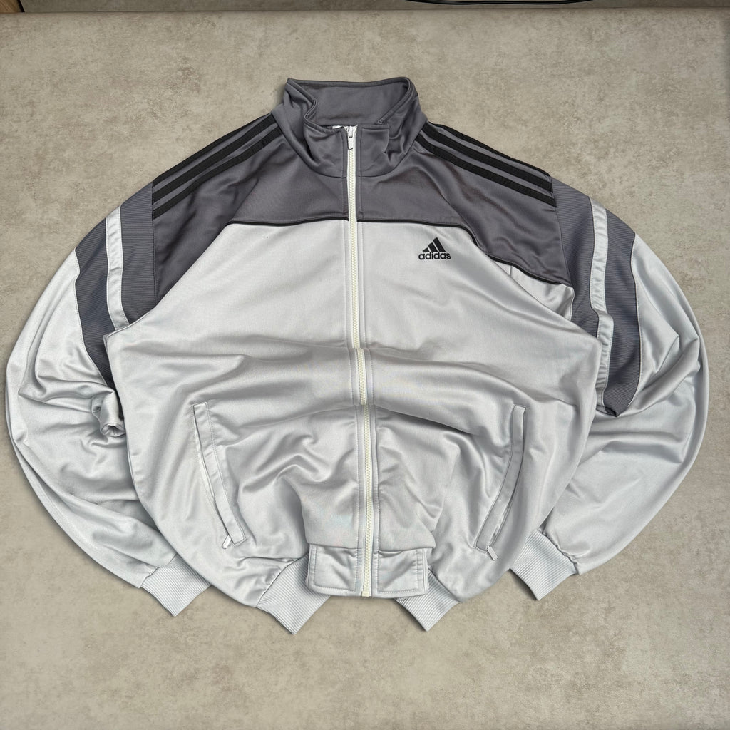 Gray Adidas Trefoil Zip Up - Size L