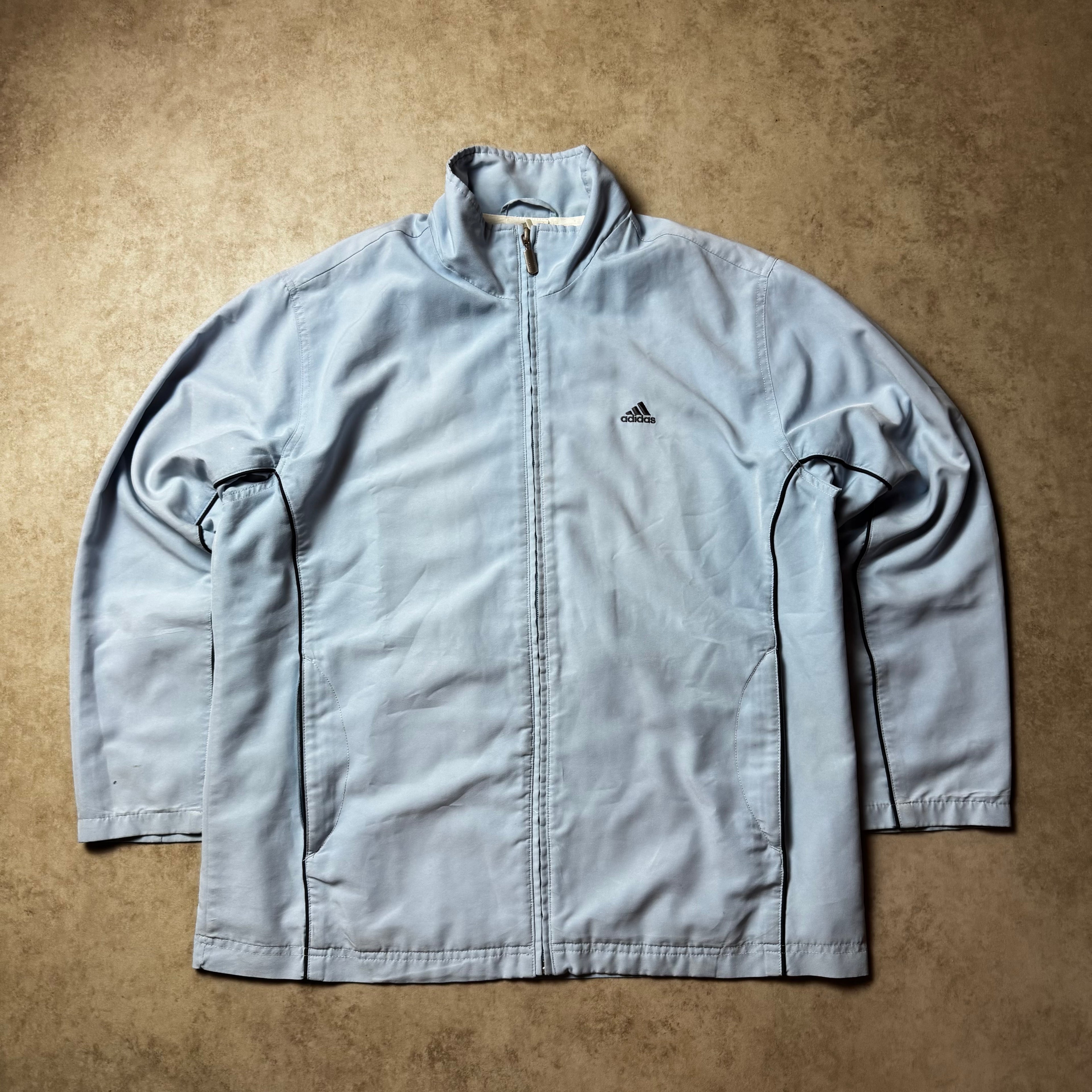 Light Blue Adidas Vintage Windbreaker - M