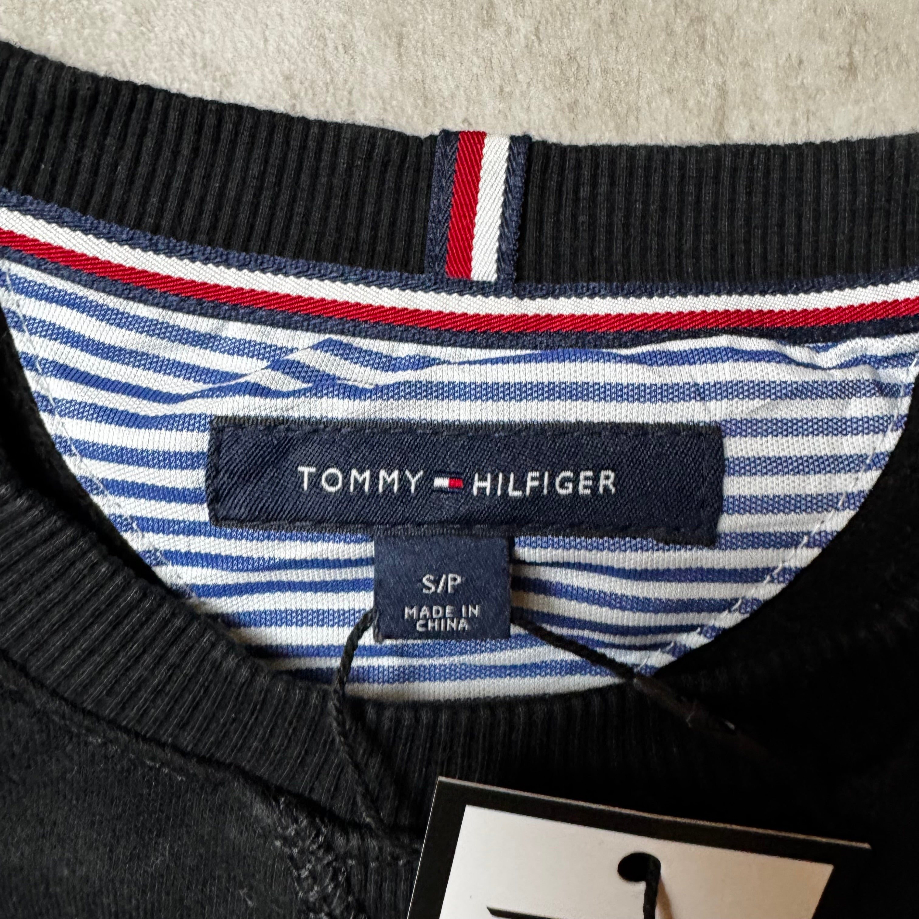 Black Tommy Hilfiger Print Sweatshirt - Size S