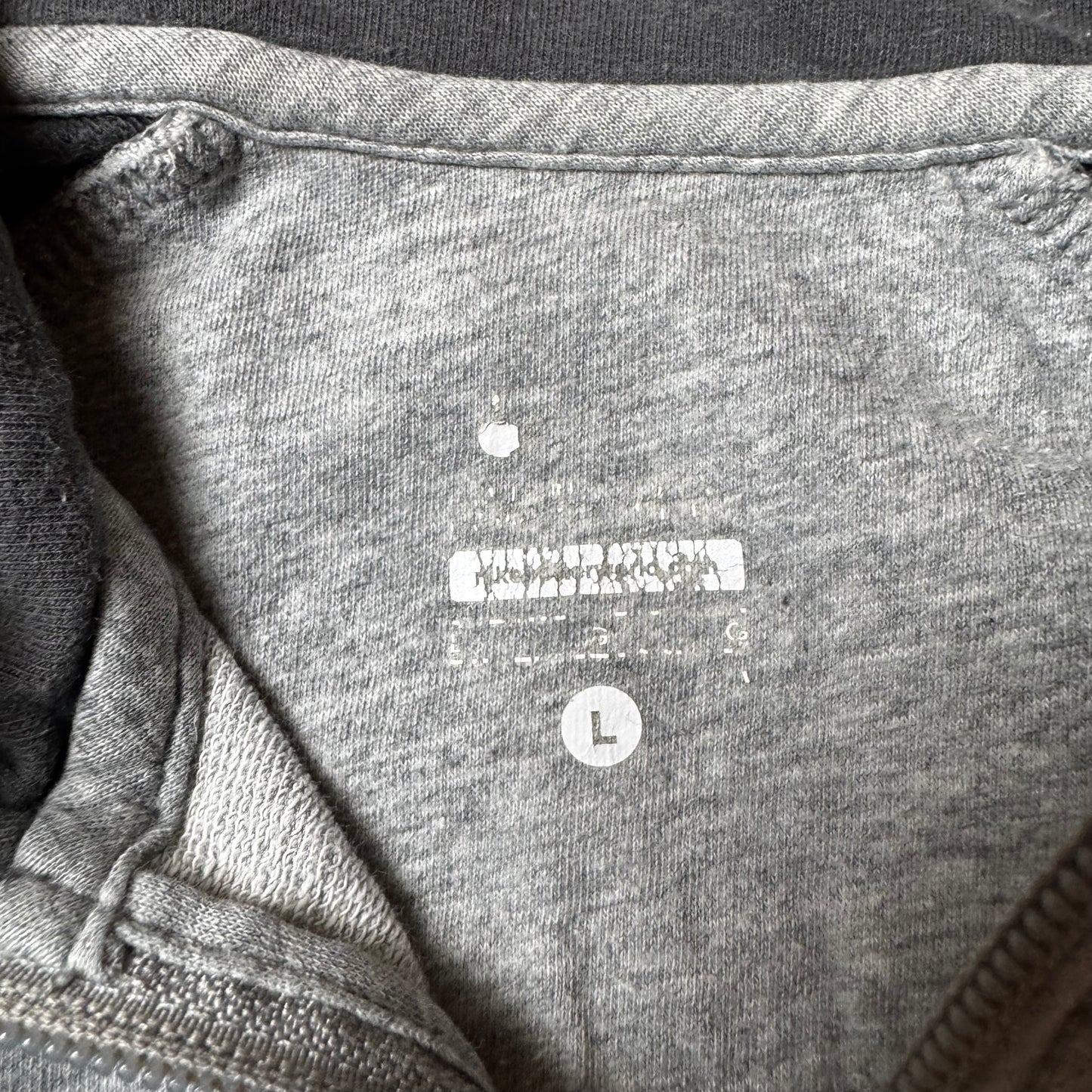 Gray Nike Zip Up Hoodie - L