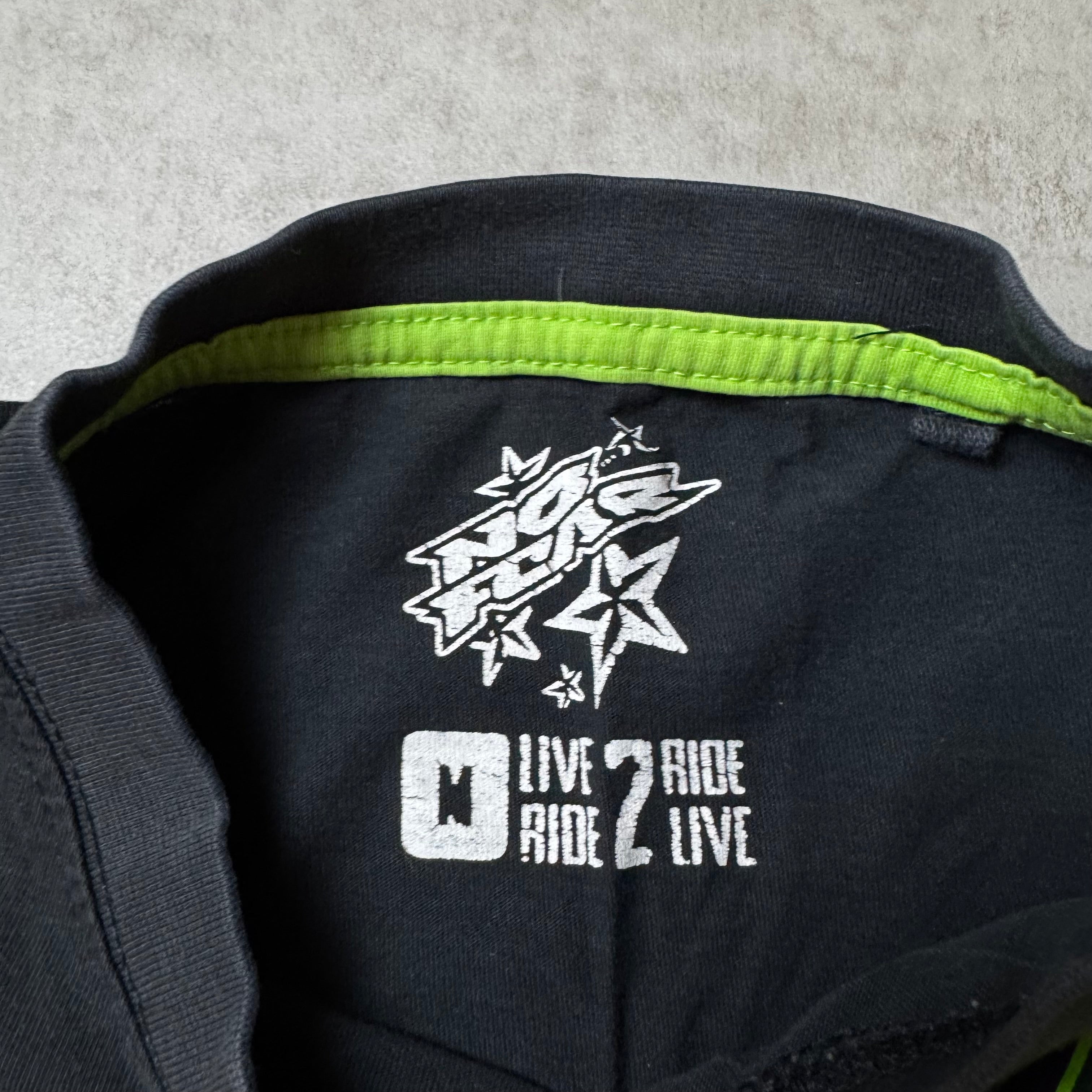 Black y2k No Fear Graphic Tee - M