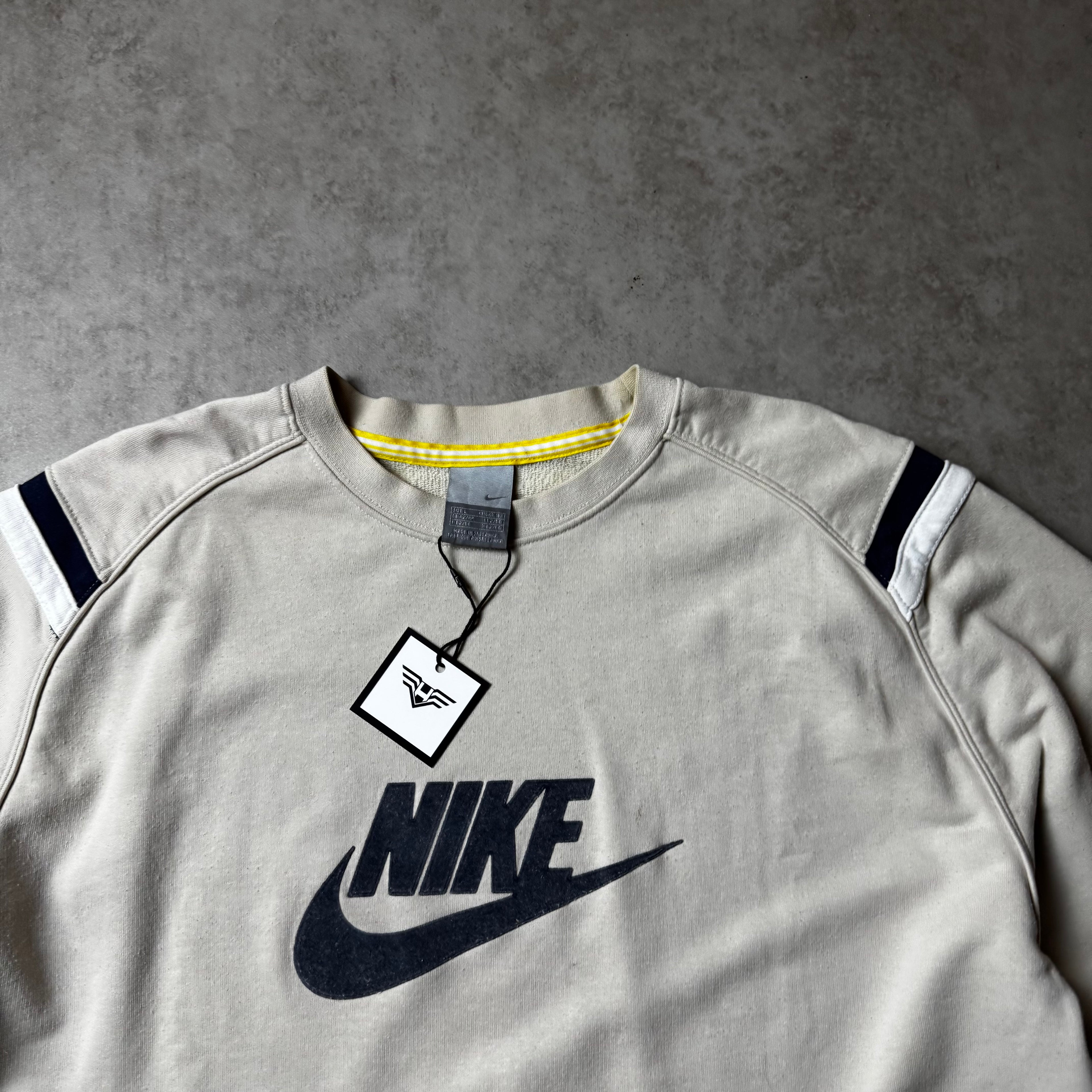 Beige Nike Sweatshirt - L