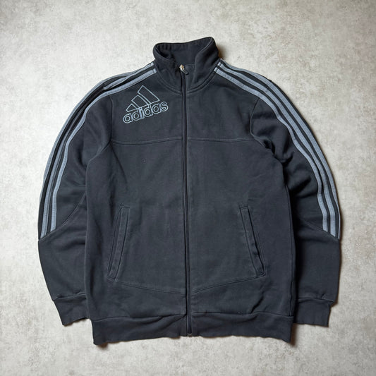 Black Adidas Zip Up Hoodie - L