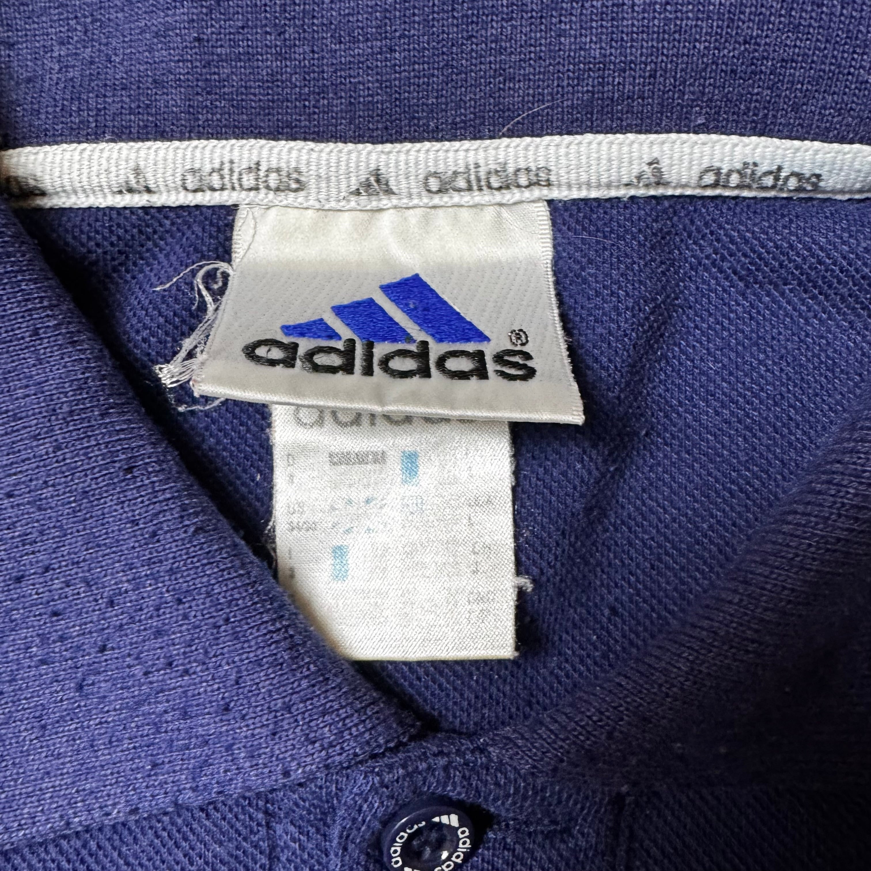 Navy Adidas Vintage Polo - L (XL)