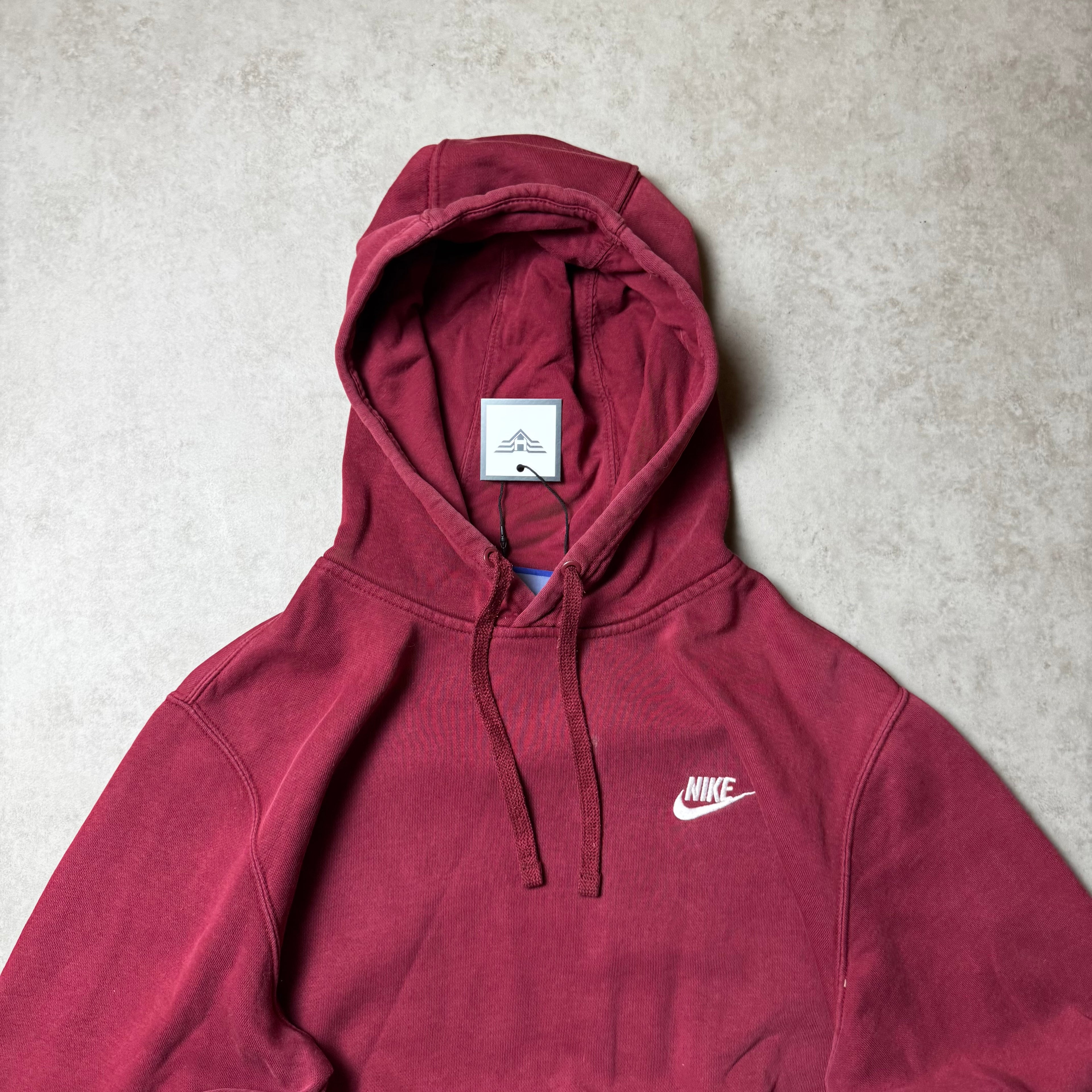 Dark Red Nike Hoodie - Size M