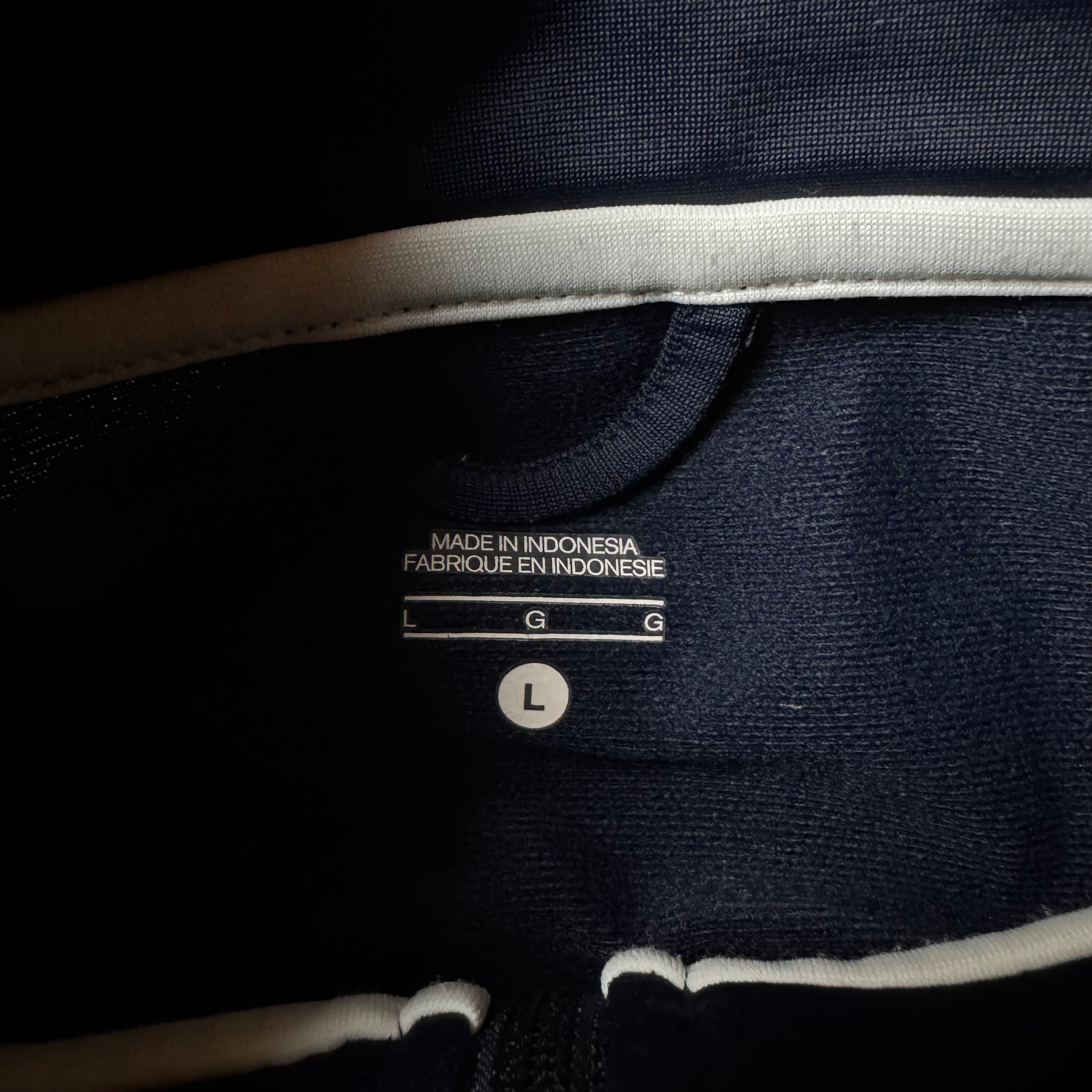 Navy Nike Zip Up Hoodie - L (S)