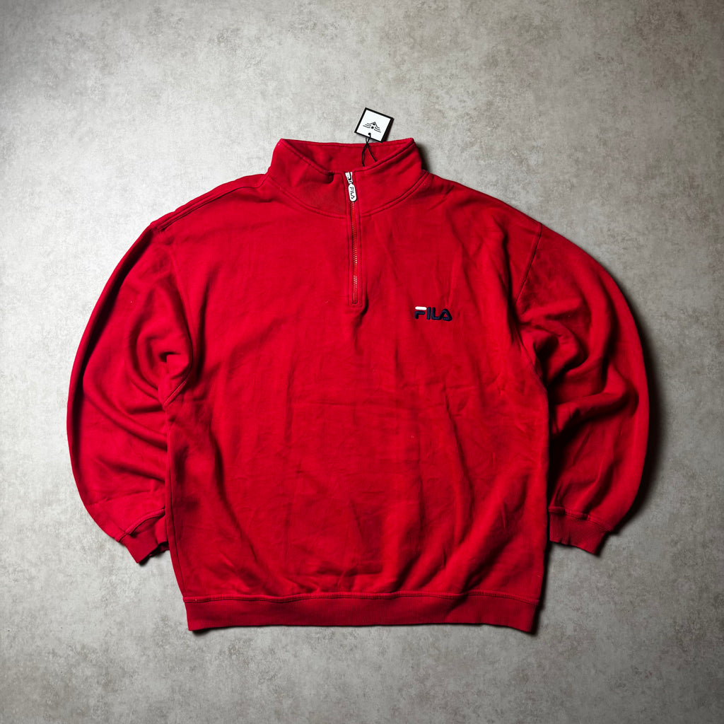 Red Fila Quarter Zip - XL