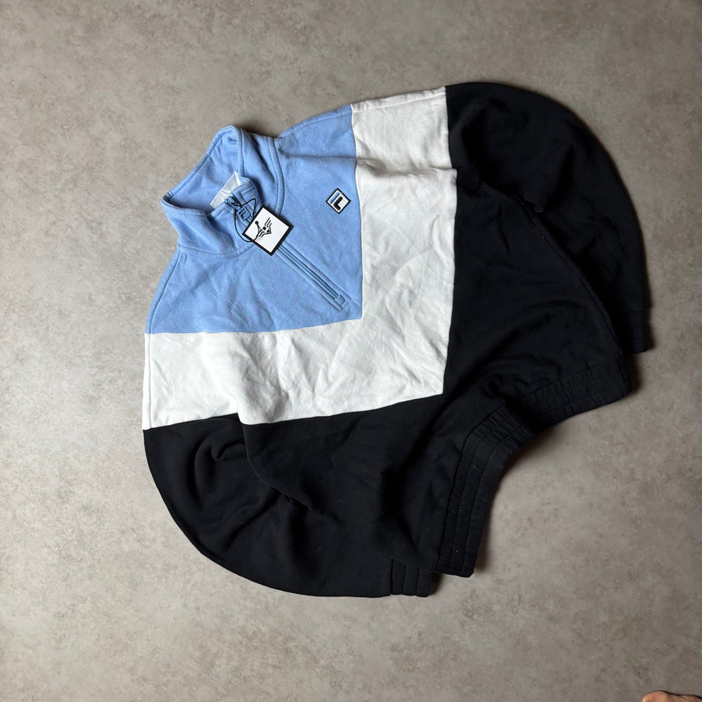 Blue FILA Quarter Zip - Size M