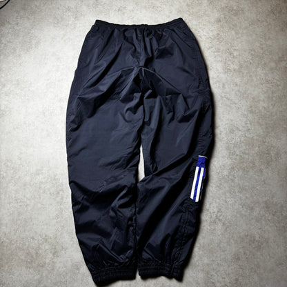 Black and Blue Adidas Vintage Trackpants - L