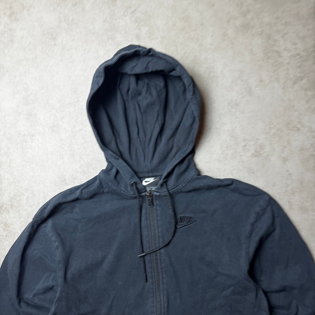 Black Nike Cropped Zip Up Hoodie - XS