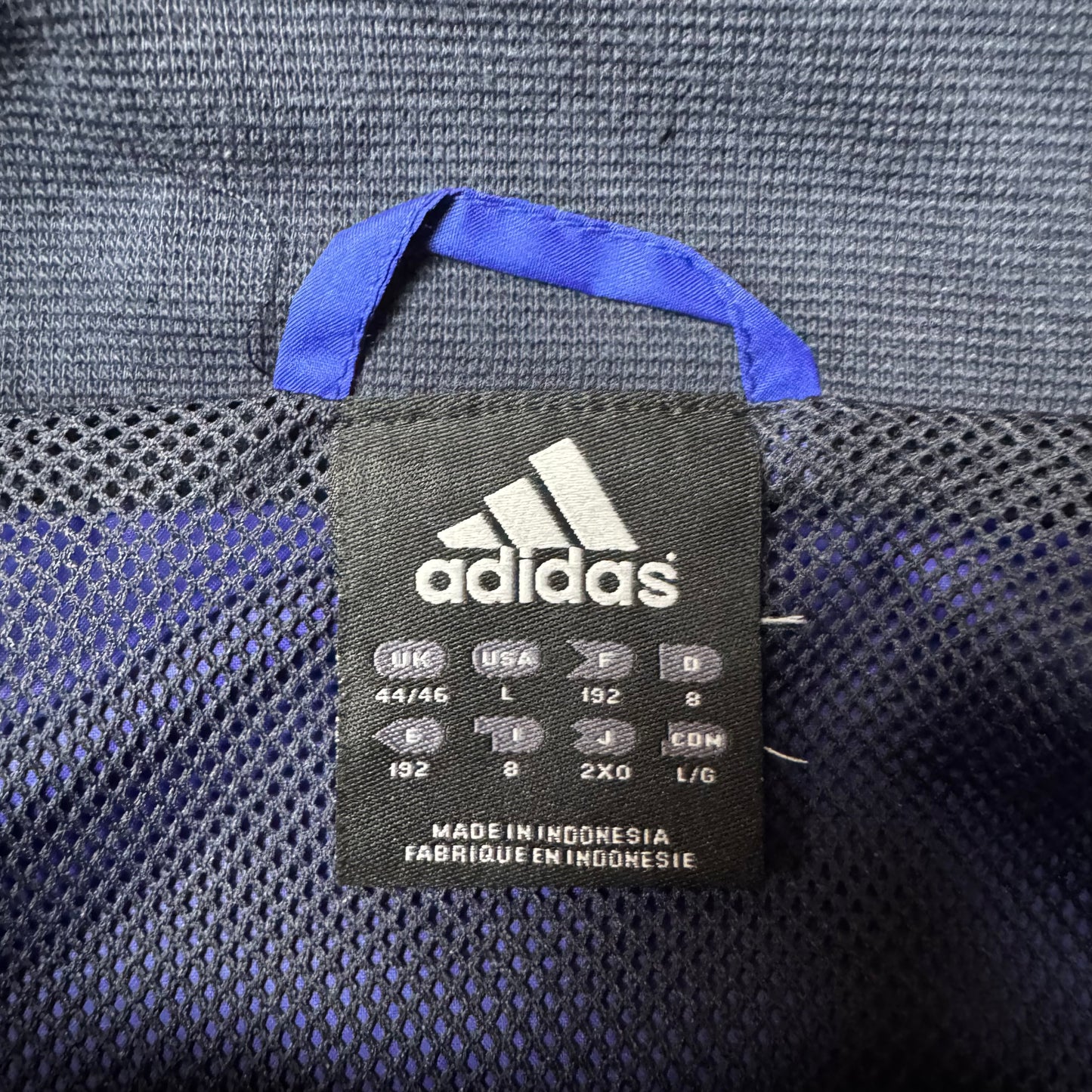 Black and Blue Vintage Adidas Windbreaker - L