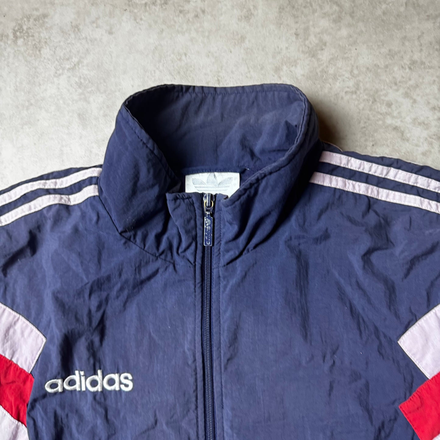 Navy Vintage Adidas Windbreaker - L